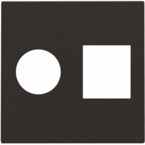 Centraalplaat Aansluiting Tv/Rj45 Dark Brown 124-65702