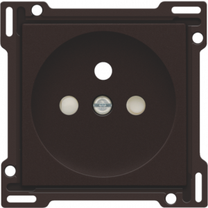 Centraalplaat Stopcontact 28,5mm Dark Brown 124-66601
