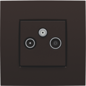 Centraalplaat TV/FM/Satelliet Dark Brown 124-69551