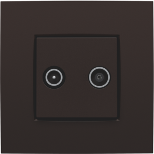 Centraalplaat TV/FM Dark Brown 124-69702