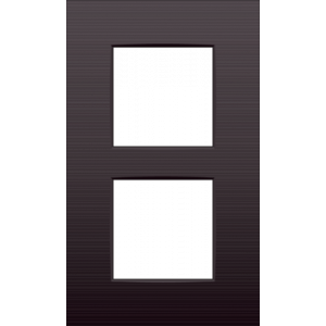 Afdekplaat 2-voudig 60mm Dark Brown 124-76200