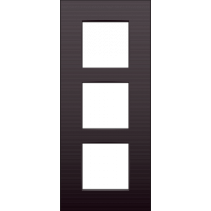 Afdekplaat 3-voudig 60mm Dark Brown 124-76300