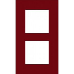Afdekplaat 2-voudig 60mm Natural Red 152-76200