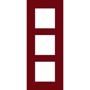 Afdekplaat 3-voudig 60mm Natural Red 152-76300