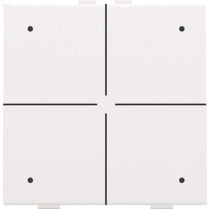 Home Control Viervoudige Drukknop + LED White Coated 154-52004