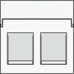 Centraalplaat data 2x RJ White Coated 154-65200