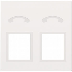 Centraalplaat 2x RJ11 Tel White Coated 154-69031