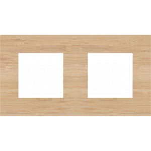 Afdekplaat 2-voudig 71mm Pure Bamboo 156-76800