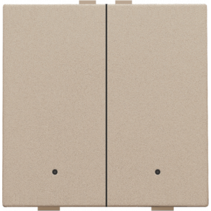 Home Control Tweevoudige Drukknop + LED Champagne Coated 157-52002