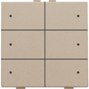 Home Control Zesvoudige Drukknop + LED Champagne Coated 157-52006