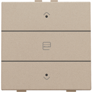 Home Control Zesvoudige Drukknop + LED Champagne Coated 157-52033