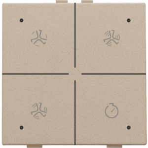 Home Control Ventilatie + LED Champagne Coated 157-52054
