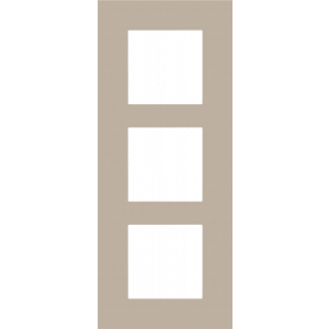 Afdekplaat 3-voudig 60mm Champagne Coated 157-76300