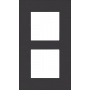 Afdekplaat 2-voudig 60mm Pure Alu Black 158-76200