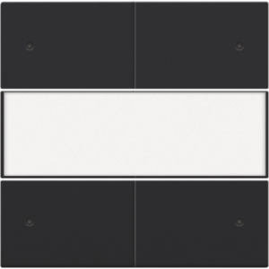 Set 4-voudige drukknop 24V + LED + Tekstveld Black Coated 161-40350