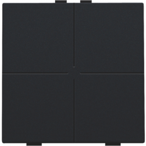 Home Control Viervoudige Drukknop Black Coated 161-51004