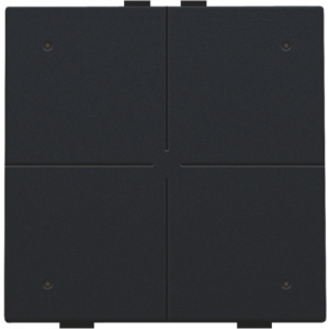 Home Control Viervoudige Drukknop + LED Black Coated 161-52004