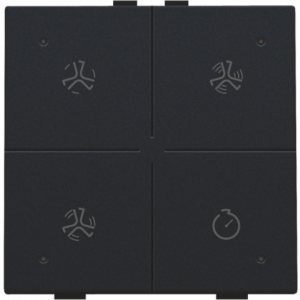 Home Control Ventilatie + LED Black Coated 161-52054