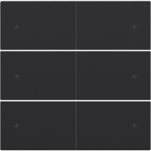 Afwerkingsset 6-voudige drukknop 24V + LED Black Coated 161-60150