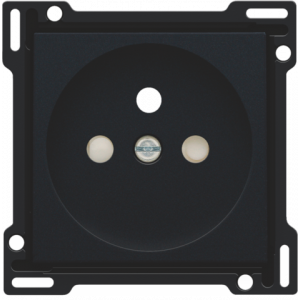 Centraalplaat Stopcontact 28,5mm Black Coated 161-66601