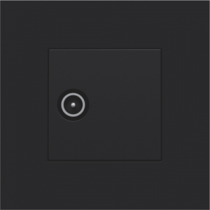 Centraalplaat TV Coax Black Coated 161-69101