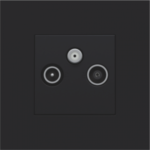 Centraalplaat TV/FM/Satelliet Black Coated 161-69551