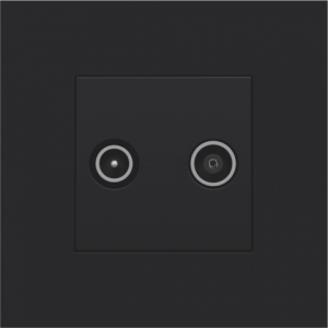Centraalplaat TV/FM Black Coated 161-69702
