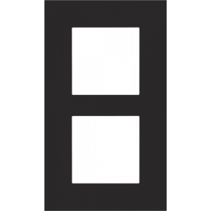 Afdekplaat 2-voudig 60mm Black Coated 161-76200