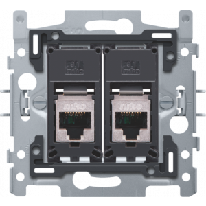 Inbouwraam 2 x RJ45 STP CAT5E klauw  170-65156