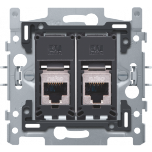 Inbouwraam 2 x RJ45 STP CAT6 klauw  170-65167