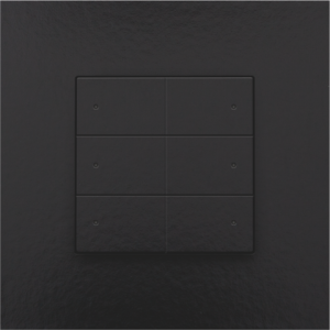 Home Control Zesvoudige Drukknop + LED Piano Black Coated 200-52006