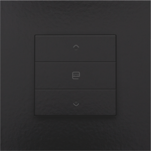 Home Control Zesvoudige Drukknop + LED Piano Black Coated 200-52033