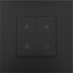 Home Control Ventilatie + LED Piano Black Coated 200-52054
