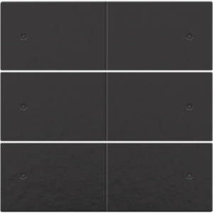 Afwerkingsset 6-voudige drukknop 24V + LED Piano Black Coated 200-60150