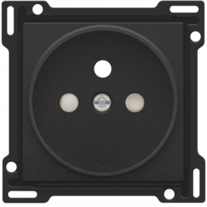 Centraalplaat stopcontact 21mm Piano Black Coated 200-66101