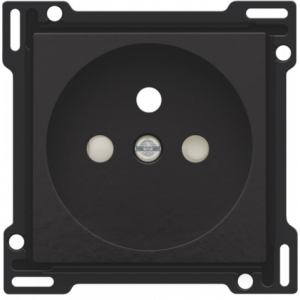 Centraalplaat Stopcontact 28,5mm Piano Black Coated 200-66601