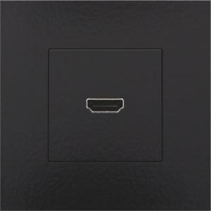 Afwerkset HDMI Schroef Piano Black Coated 200-69416