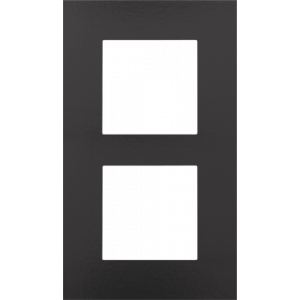 Afdekplaat 2-voudig 60mm Piano Black Coated 200-76200