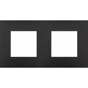 Afdekplaat 2-voudig 71mm Piano Black Coated 200-76800