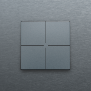 Home Control Viervoudige Drukknop Alu Grey Coated 220-51004