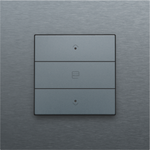 Home Control Zesvoudige Drukknop + LED Alu Grey Coated 220-52033