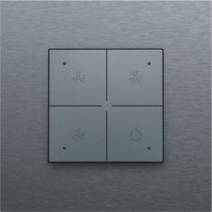 Home Control Ventilatie + LED Alu Grey Coated 220-52054