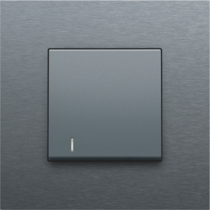 Toets met lens Alu Grey Coated 220-60005