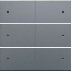 Afwerkingsset 6-voudige drukknop 24V + LED Alu Grey Coated 220-60150