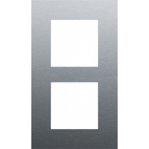 Afdekplaat 2-voudig 60mm Alu Grey Coated 220-76200