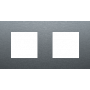 Afdekplaat 2-voudig 71mm Alu Grey Coated 220-76800