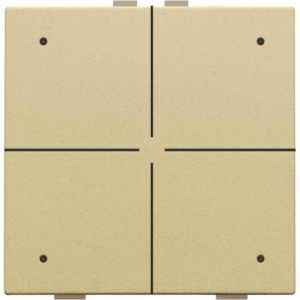 Home Control Viervoudige Drukknop + LED Alu Gold Coated 221-52004