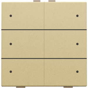 Home Control Zesvoudige Drukknop + LED Alu Gold Coated 221-52006