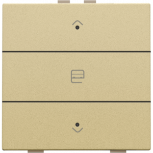 Home Control Zesvoudige Drukknop + LED Alu Gold Coated 221-52033