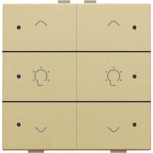Home Control Dubbele Dimbediening + LED Alu Gold Coated 221-52046